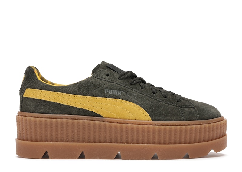 Puma Cleated Creeper Rihanna Fenty Suede Green (Women's) - 366268