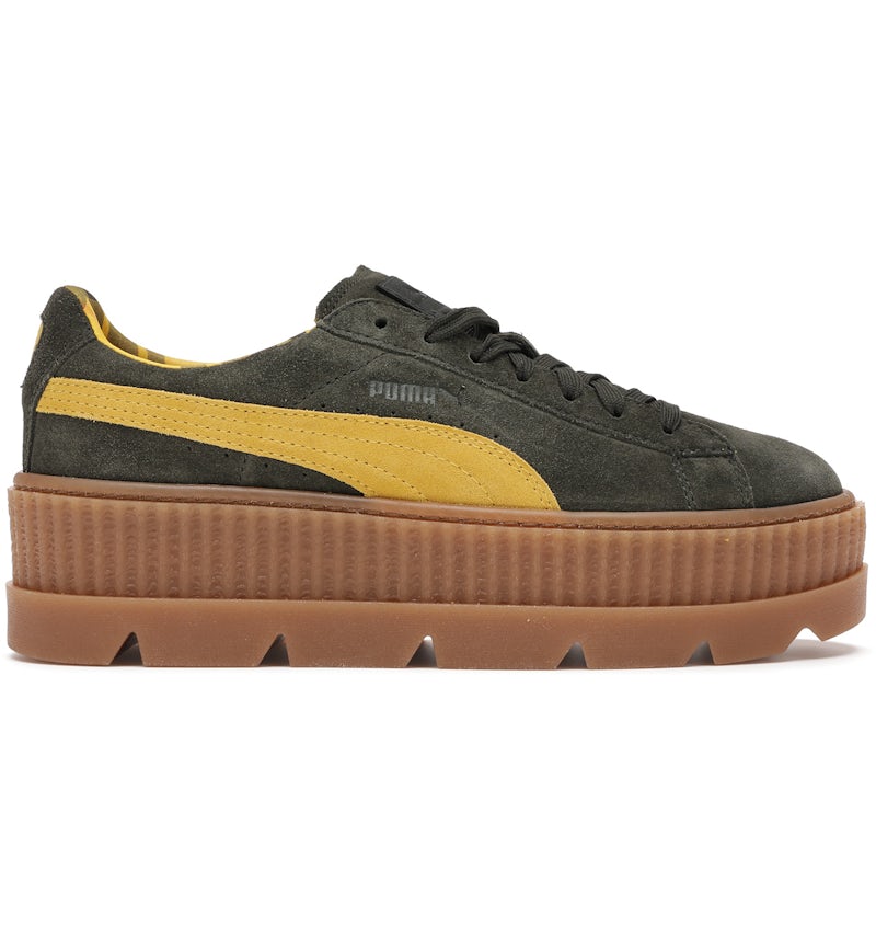 Puma Creeper con tacos Rihanna Fenty Suede Verde (de mujer