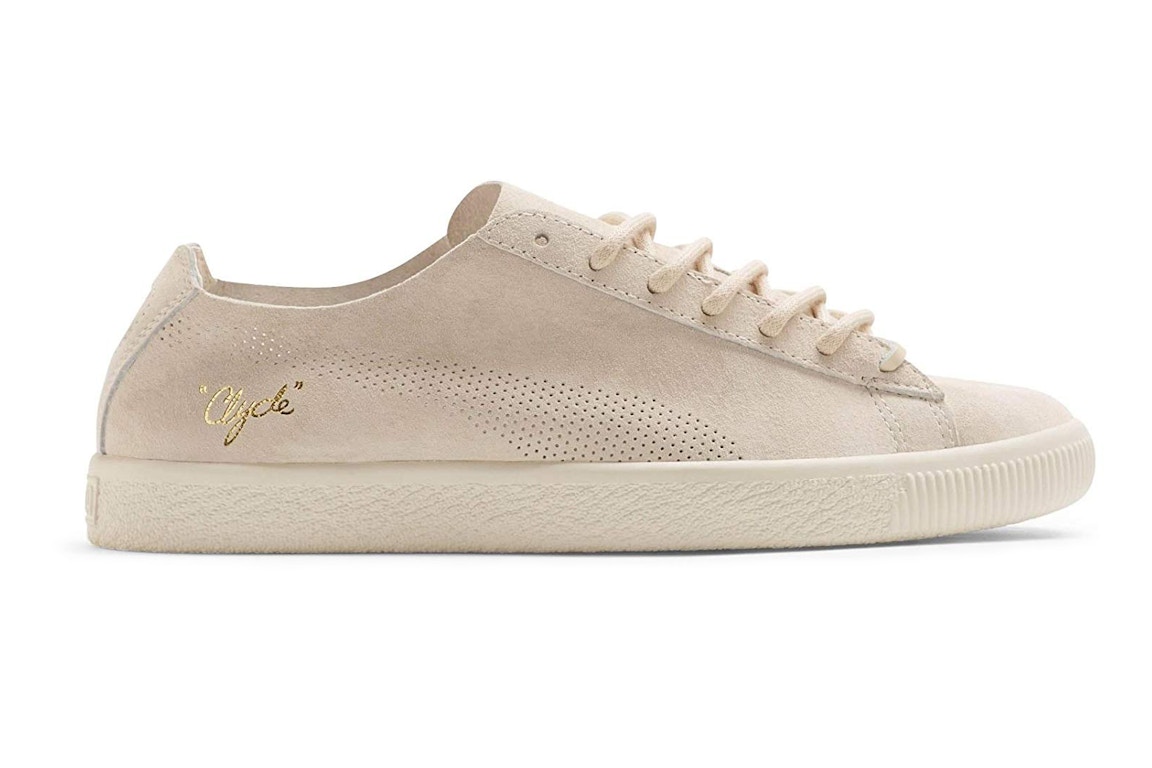 Click to view more detailed imagery on our partner's website Pre-owned Puma Clyde Bait Swan Gold In White/swan Gold