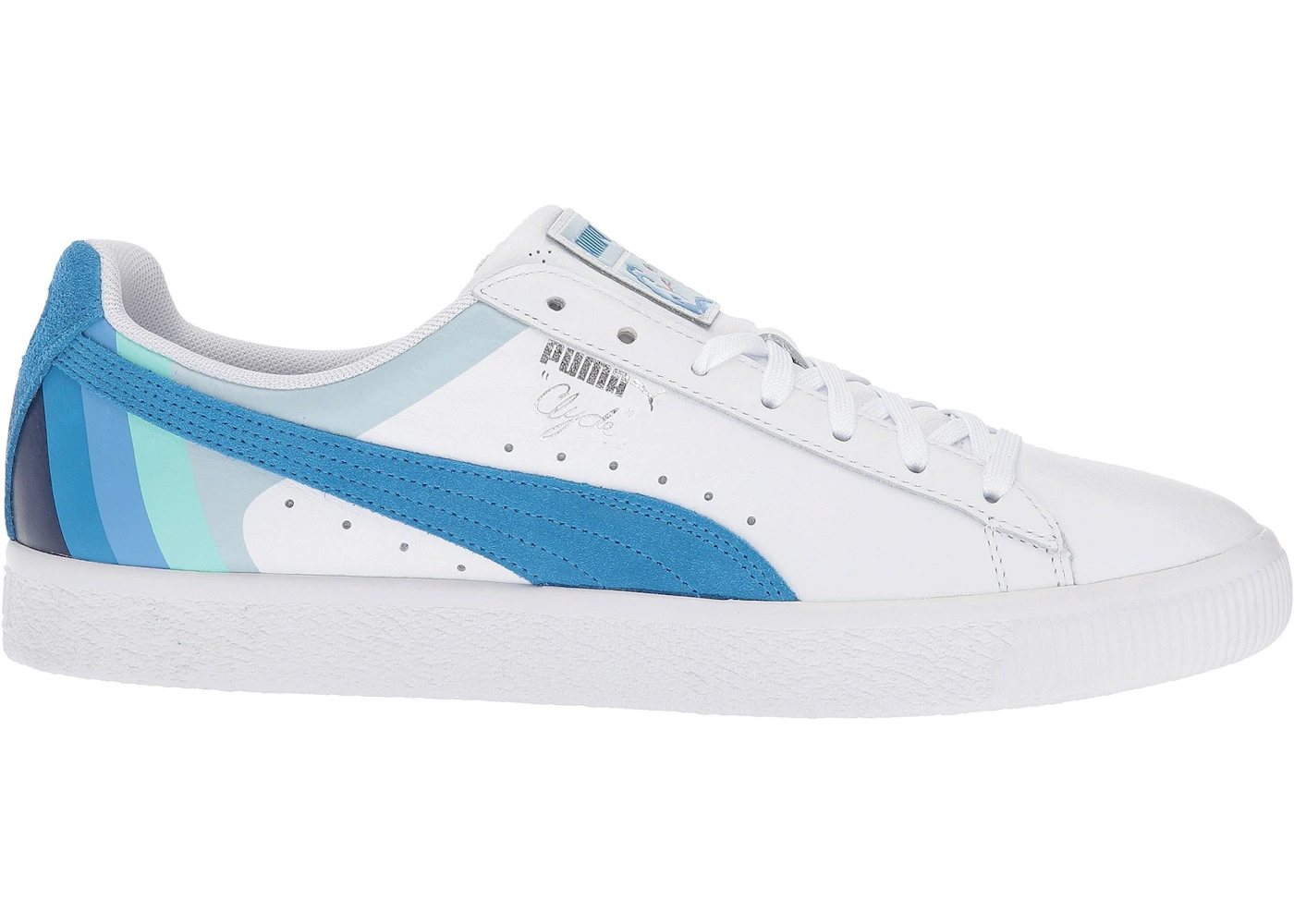 Puma Clyde Pink Dolphin White French Blue Men s 366248 01 GB