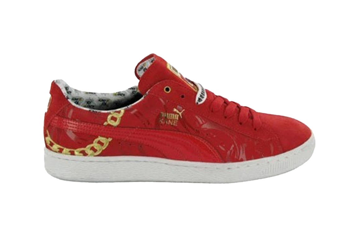 Pre-owned Puma Clyde Yo! Mtv Raps X Big Daddy Kane In Red/gold