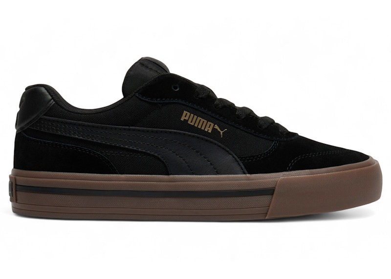 Puma Court Classic Vulcanized CV Black Gold Brown - 404131-01