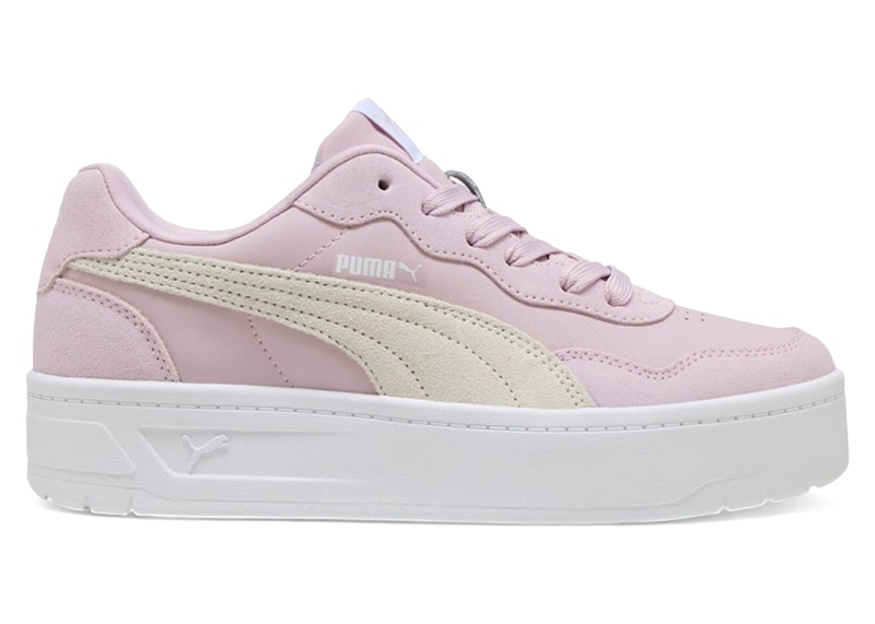 Pre-owned Puma Court Lally Skye White (women's) Sneakers In Rose Mauve/ White