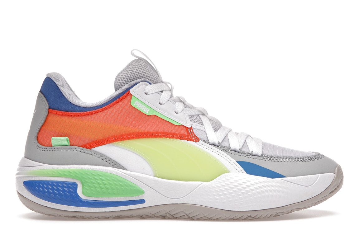 Click to view more detailed imagery on our partner's website Pre-owned Puma Court Rider White Multi In White/palace Blue