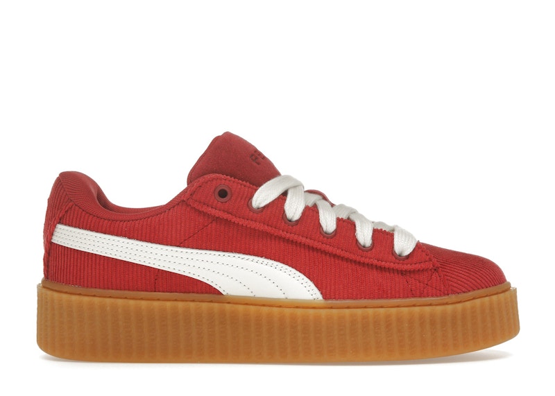 Pre-owned Puma Creeper Phatty Rihanna Fenty Corduroy (women's) Sneakers In Red/gum