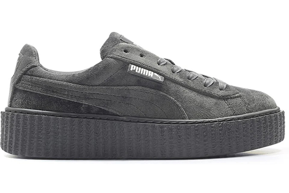 Puma creepers velvet black hotsell