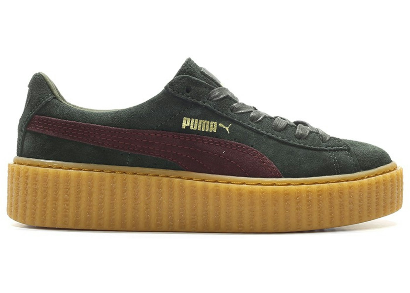 Puma Creepers Rihanna Fenty Suede Green W 07 Puma Creepers Rihanna Fenty Suede Green W 07