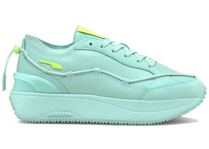 Pre-owned Puma Cruise Rider Lace Mono (women's) Sneakers In Eggshell Blue