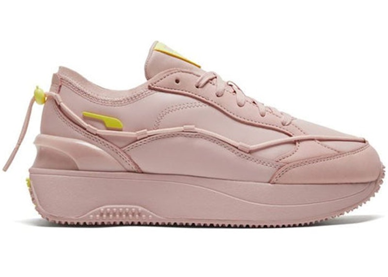 Pre-owned Puma Cruise Rider Lace Mono (women's) Sneakers In Lotus Pink/yellow