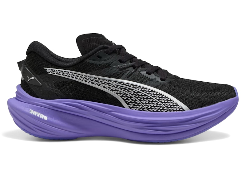 Pre-owned Puma Deviate Nitro 3 Black (women's) Sneakers In  Black/dark Amethyst In Multi