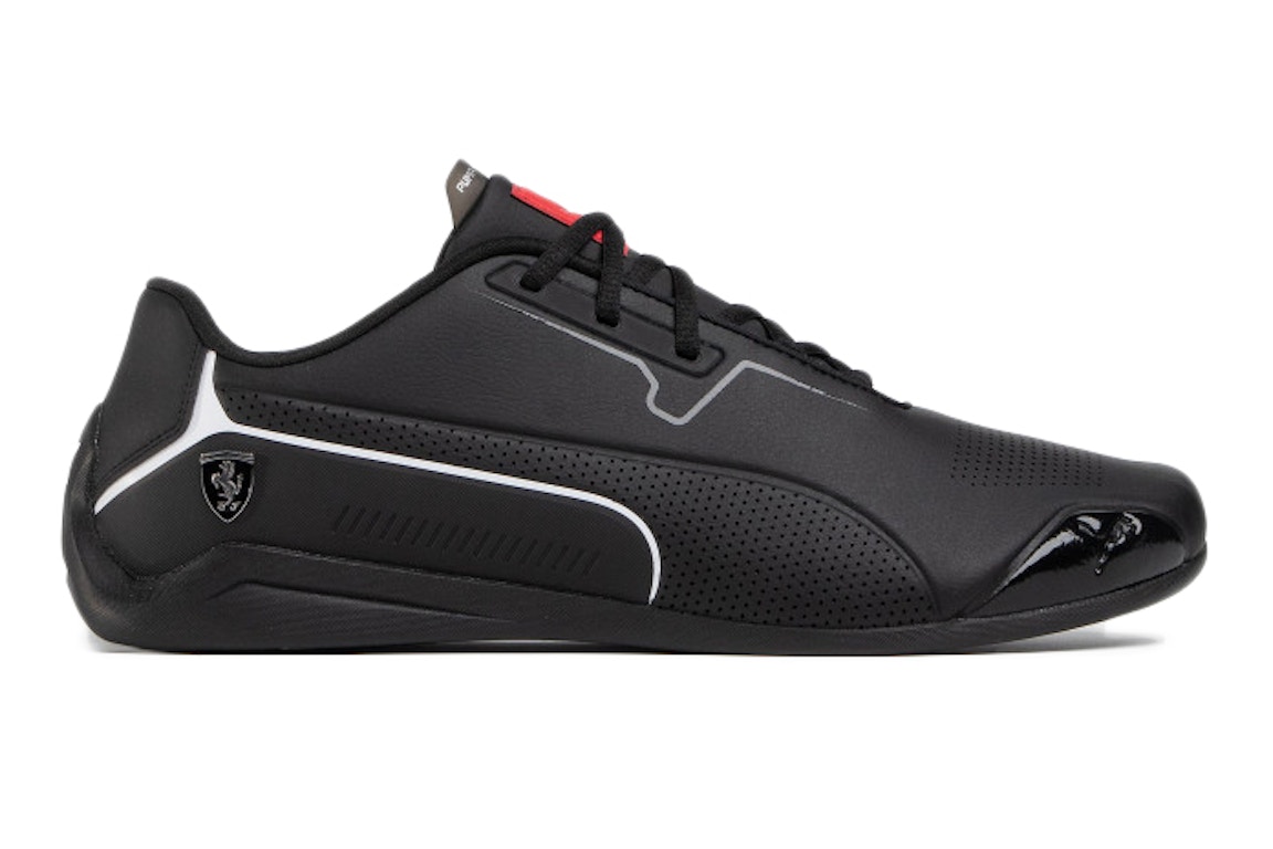 Click to view more detailed imagery on our partner's website Pre-owned Puma Drift Cat 8 Ferrari Black White Patent In Black/white