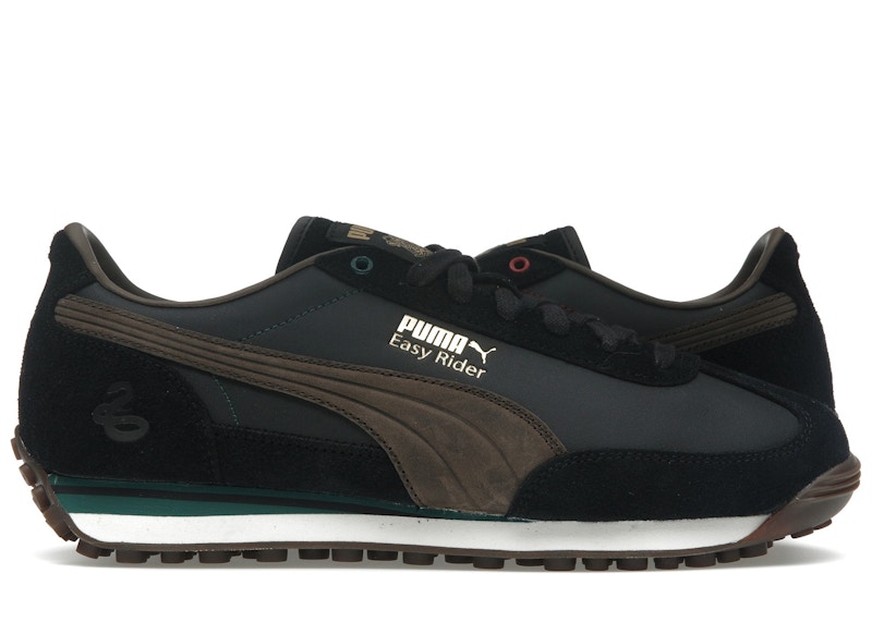 Pre-owned Puma Men's Easy Rider Harry Potter Golden Snitch Sneakers In Black/chocolate