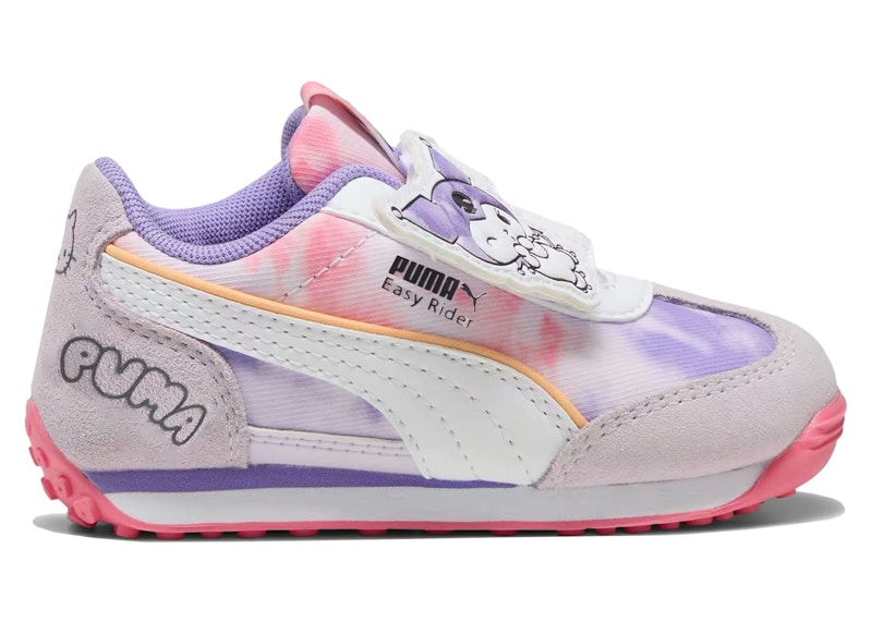 Pre-owned Puma Easy Rider Hookandloop Hello Kitty And Friends Sneakers In Lilac Frost/ White/magic Rose
