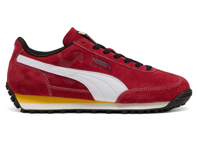 Pre-owned Puma Men's Easy Rider Road To Unity Sneakers In Dark Crimson/white In Multi