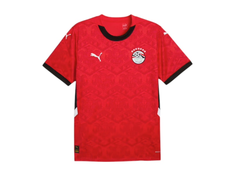 Pre-owned Puma Men's  Egypt 2025 Home Jersey In Red/black In Multi
