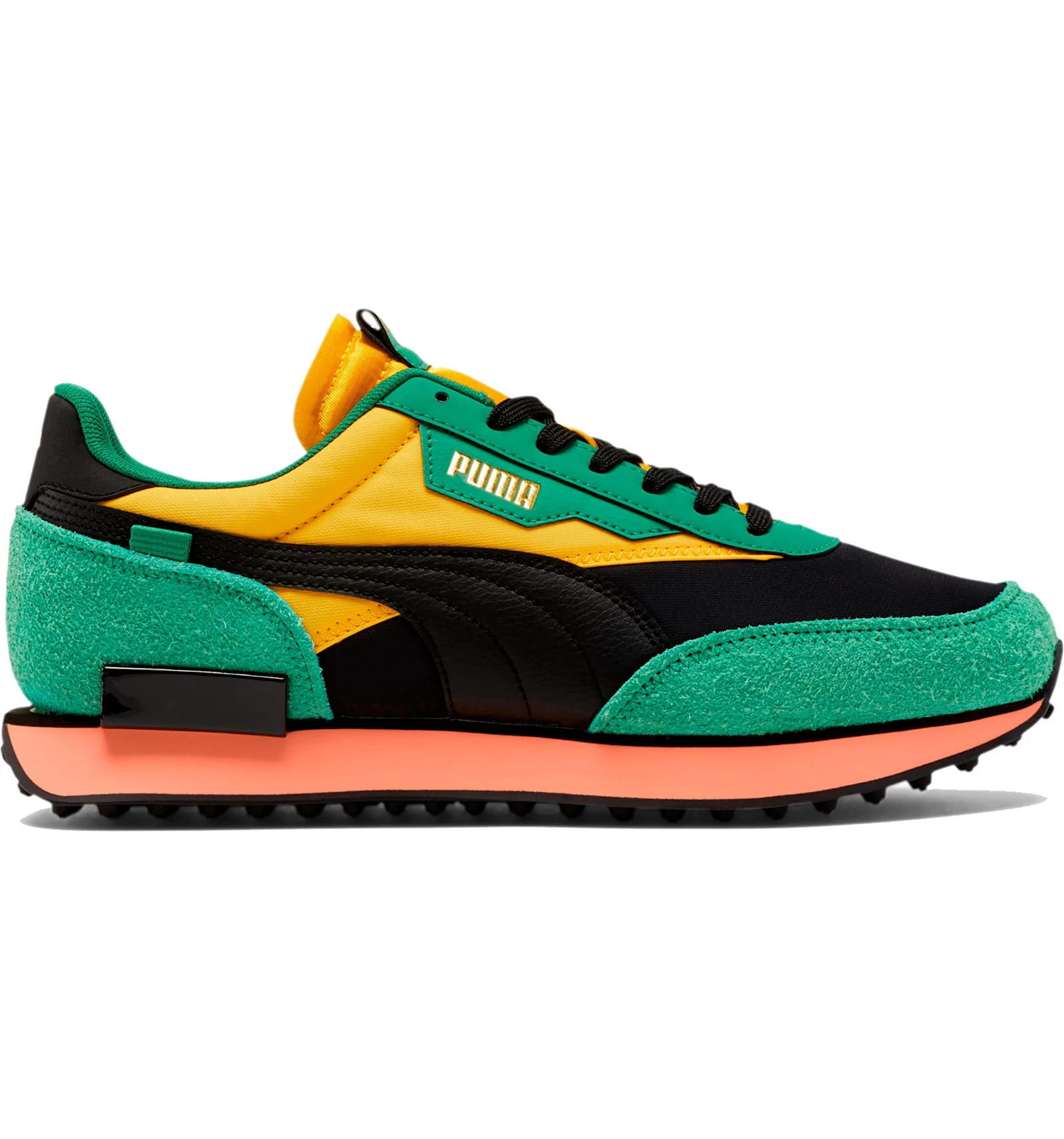 Puma Future Rider Game On Black Green Yellow 3713 03 Fr Puma Future Rider Game On Black Green Yellow 3713 03 Fr