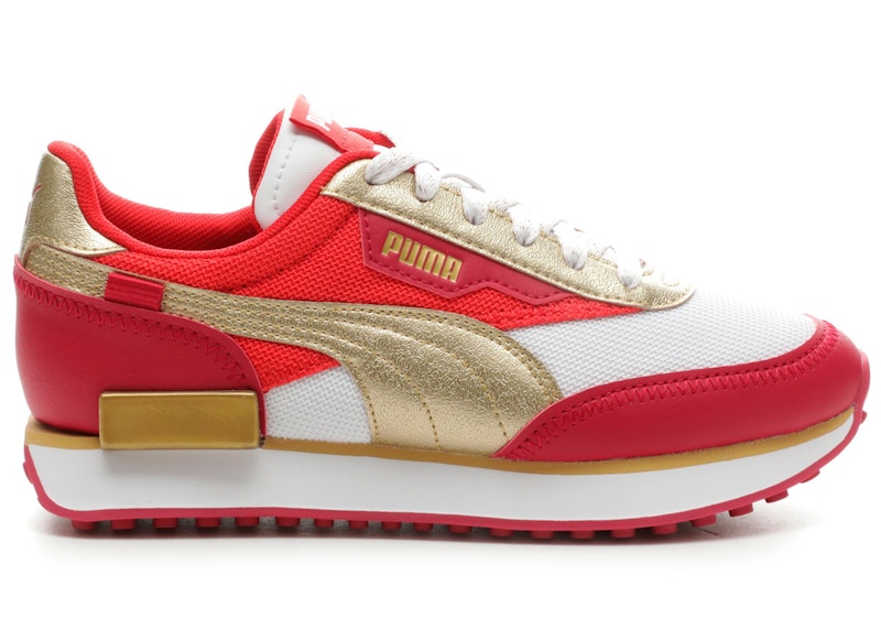 Red and cheap gold pumas