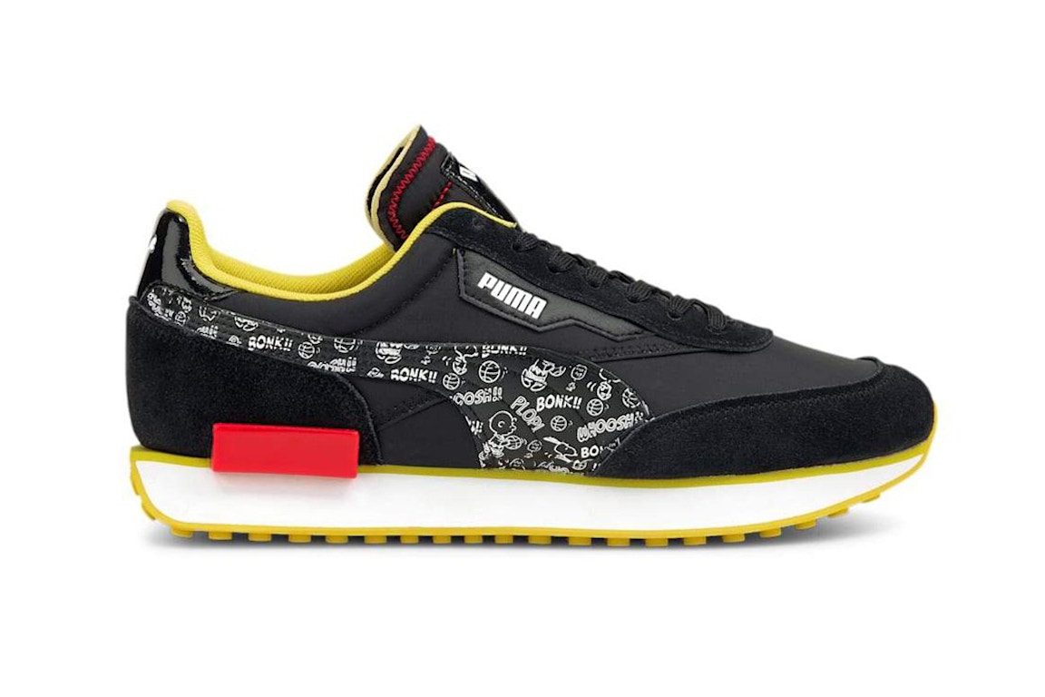 Click to view more detailed imagery on our partner's website Pre-owned Puma Future Rider Peanuts Black In Black/white/maize
