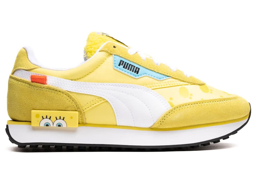 Pre-owned Puma Future Rider Spongebob Squarepants (gs) In Lucent Yellow/ White