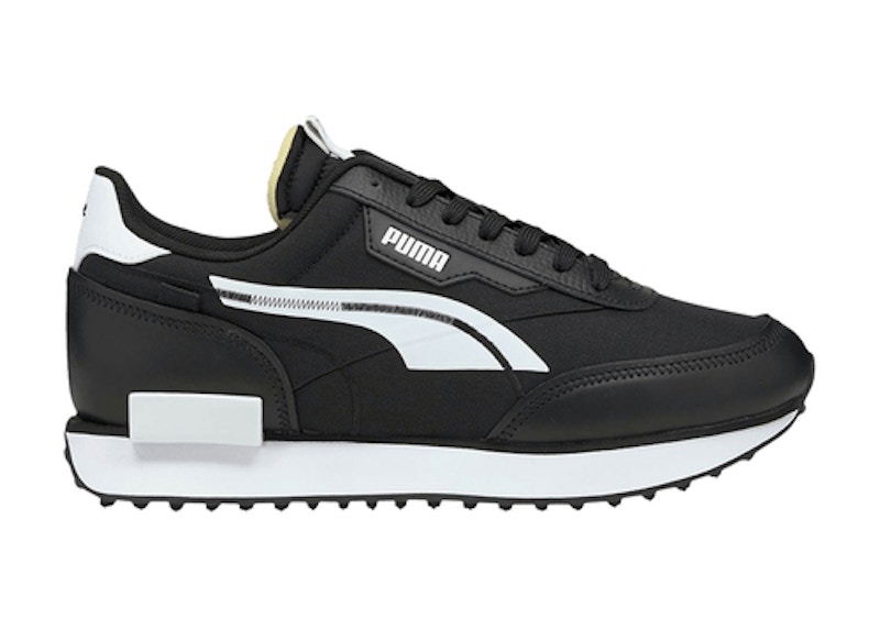 puma future rider black white