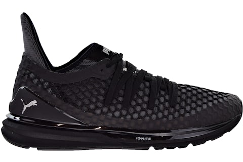 Puma Ignite Limitless Netfit Black White Men s 189983 01 US