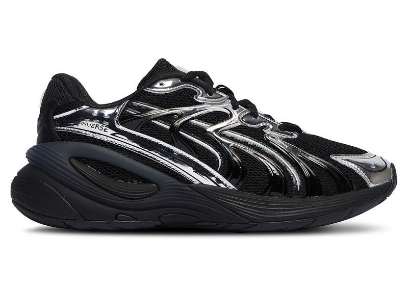 Pre-owned Puma Men's  Inverse Dark Grey Sneakers In Black/flat Dark Grey/silver