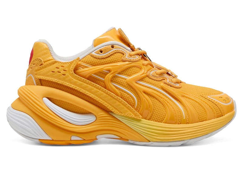 Pre-owned Puma Inverse Chrome Sonic The Hedgehog Tails Sneakers In Gold/white In Multi