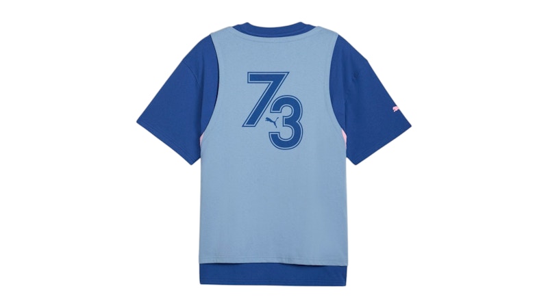 Pre-owned Puma Men's  Kidsuper Hoops Logo Crew Neck Short Sleeve T-shirt In Clyde Royal In Blue