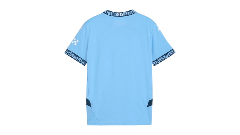 Puma Kids Mcfc Crew Neck Short Sleeve Home Soccer Replica Jersey
