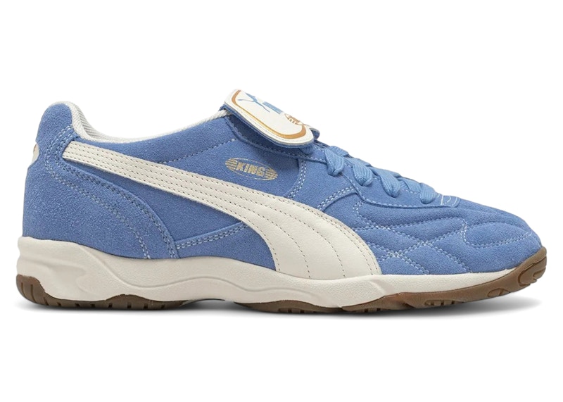 Pre-owned Puma Men's King Indoor Sneakers In Day Dream/frosted Ivory In White