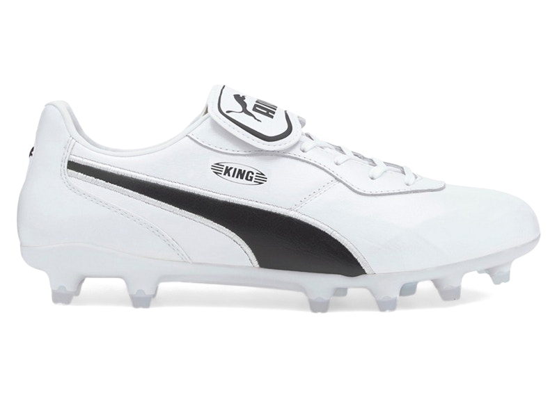 Pre-owned Puma Men's  King Top Fg White Sneakers In  White/ Black In Multi