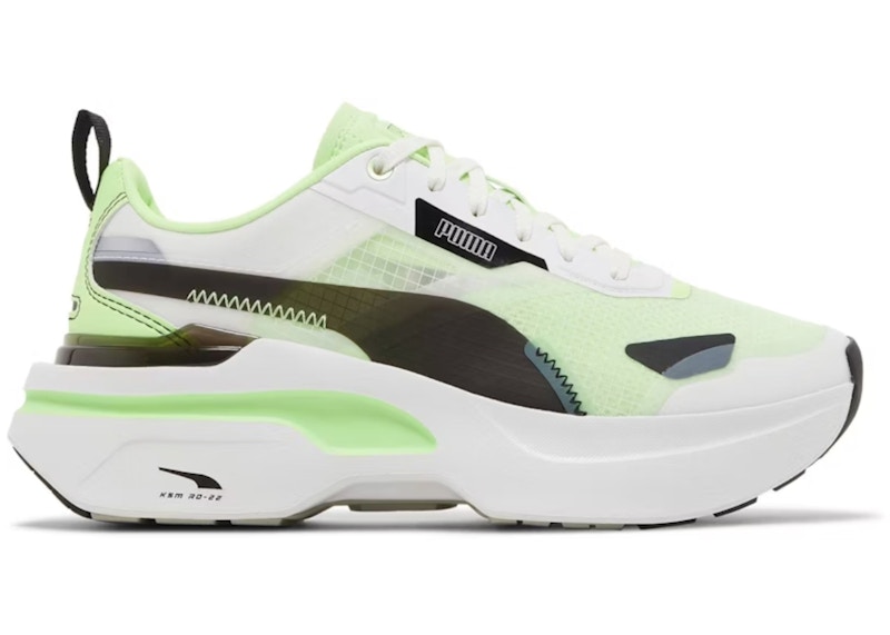 Pre-owned Puma Kosmo Rider New Realities (women's) Sneakers In White/fizzy Lime