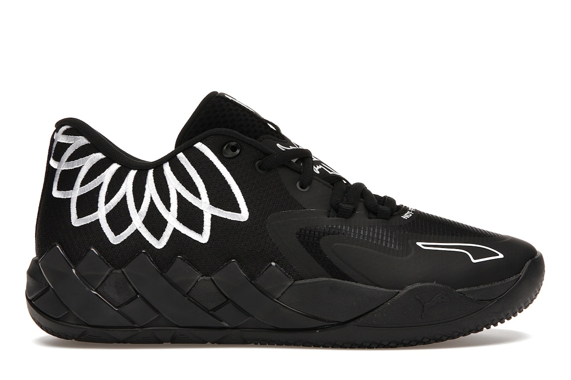 Click to view more detailed imagery on our partner's website Pre-owned Puma Lamelo Ball Mb.01 Lo Black White In Black/ White