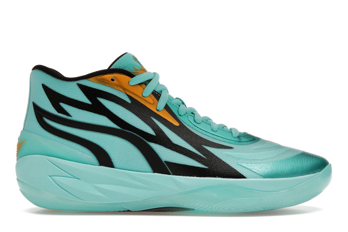 Click to view more detailed imagery on our partner's website Pre-owned Puma Lamelo Ball Mb.02 Honeycomb In Elektro Aqua/black