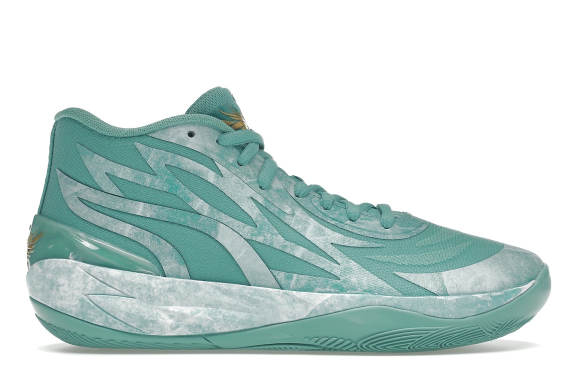 Click to view more detailed imagery on our partner's website Pre-owned Puma Lamelo Ball Mb.02 Lunar New Year Jade In Jade/jade/gold