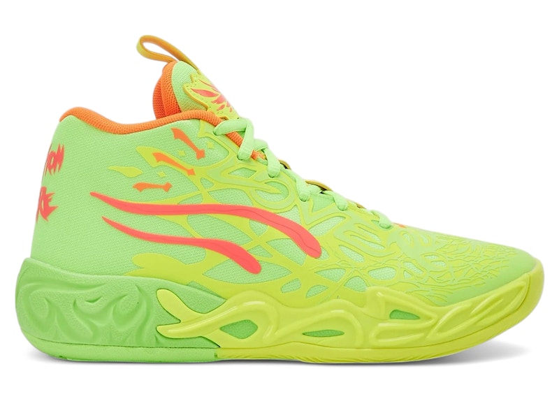 Pre-owned Puma Lamelo Ball Mb.04 Gem Sneakers In Yellow Alert/green Glare/pink Alert