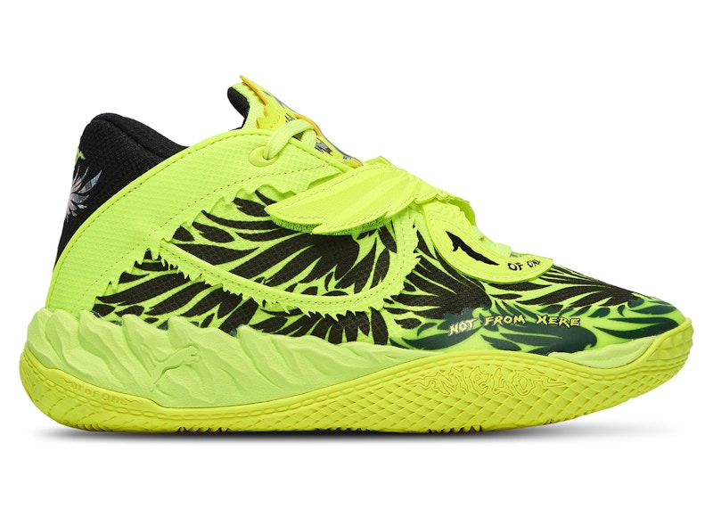 Pre-owned Puma Lamelo Ball Mb.05 Voltage Sneakers In Yellow Alert/ Black