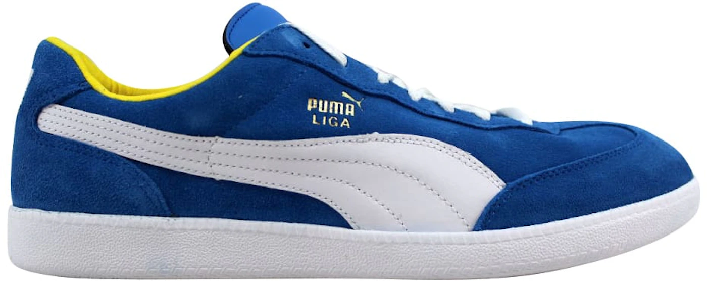 Puma Liga Suede French Blue/White-Vibrant Yellow Men's - 341466-88 - US