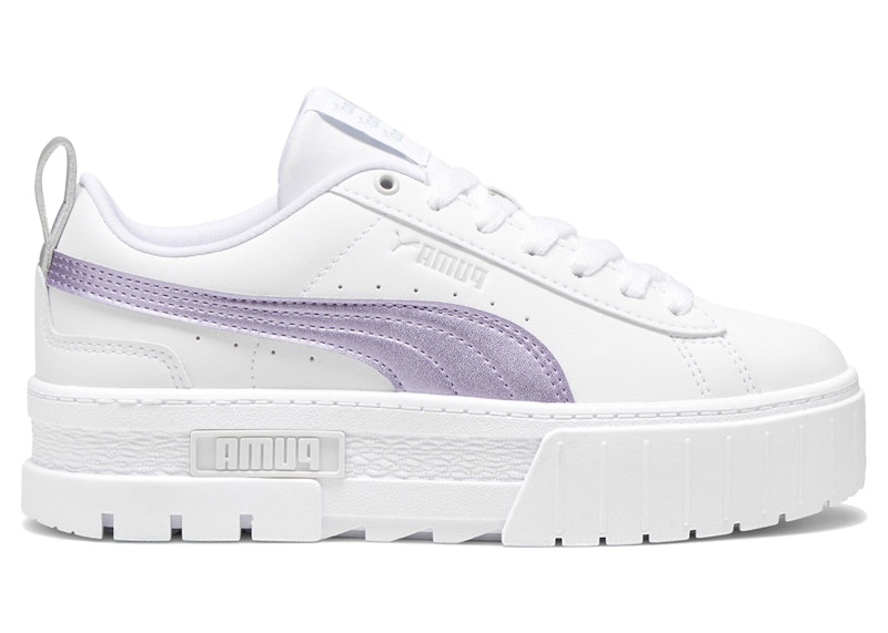 Pre-owned Puma Mayze Glowup Pack Lavender (women's) Sneakers In White/feather Grey