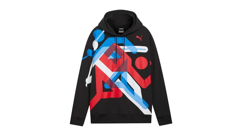 Puma Olympic Village Graphic Pullover Hoodie Black/Red