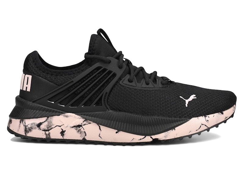 Pre-owned Puma Pacer Future Marble Black (women's) Sneakers In  Black/chalk Pink