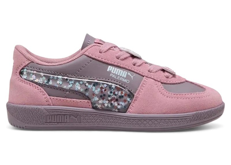 Pre-owned Puma Palermo Hello Kitty And Friends Sneakers In Plum Jam/poised Pink