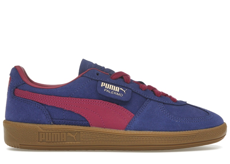 Pre-owned Puma Men's Palermo Sneakers In Lapis Lazuli/magenta Gleam/gum In Multi