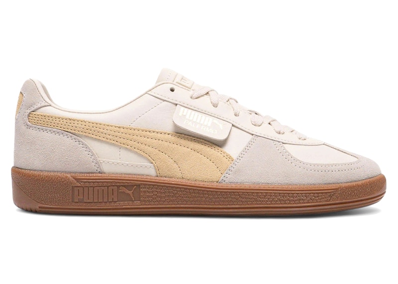 【Puma】 Palermo Leather Alpine  Desert Dust 22-30 Puma Palermo Leather Sneakers in Alpine Snow/Desert Dust