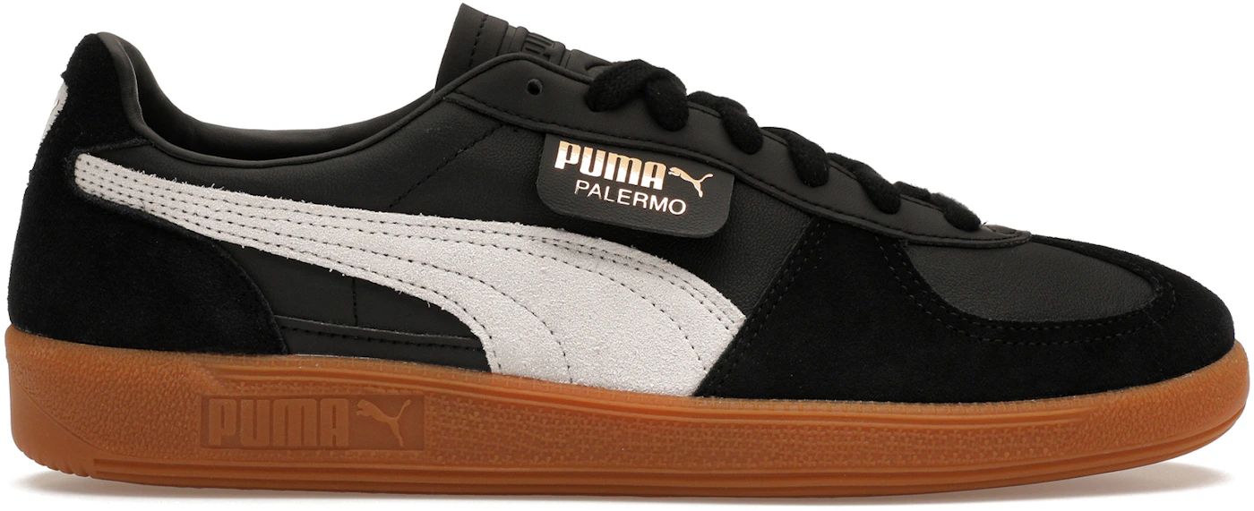 Puma Palermo Leather Black Feather Grey Gum Men's - 396464-03 - US