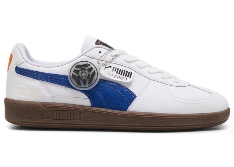 Pre-owned Puma Palermo Rocket League Champions Road Sneakers In White/gum