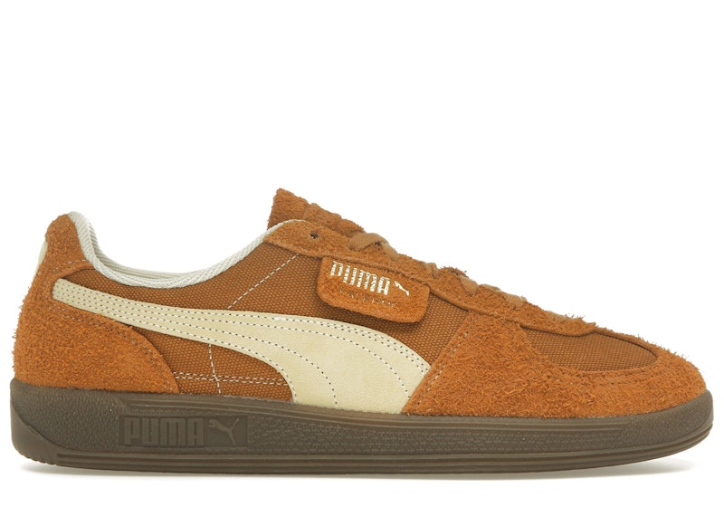 Pre-owned Puma Men's Palermo Vintage Sneakers In Caramel Latte/creamy Vanilla/gum