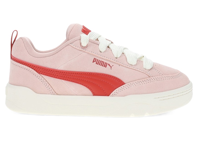 Pre-owned Puma Park (women's) Sneakers In Rose Quartz/red Fire