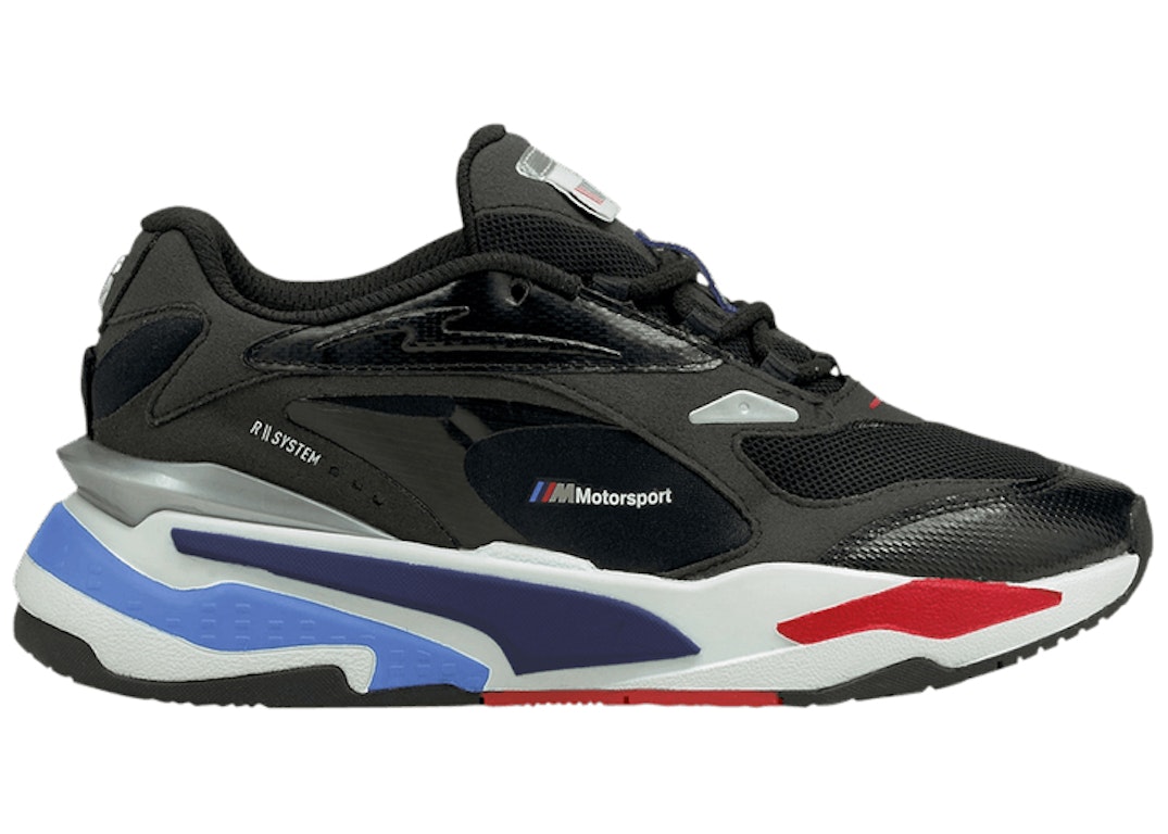 Pre-owned Puma Rs-fast Bmw Motorsport Black (gs) In Black/marina/high Risk Red