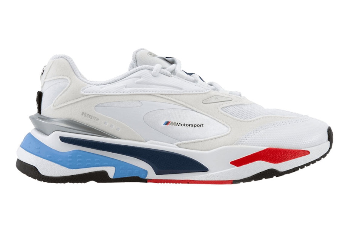 Pre-owned Puma Rs-fast Bmw Motorsport White (gs) In White/marina/high Risk Red